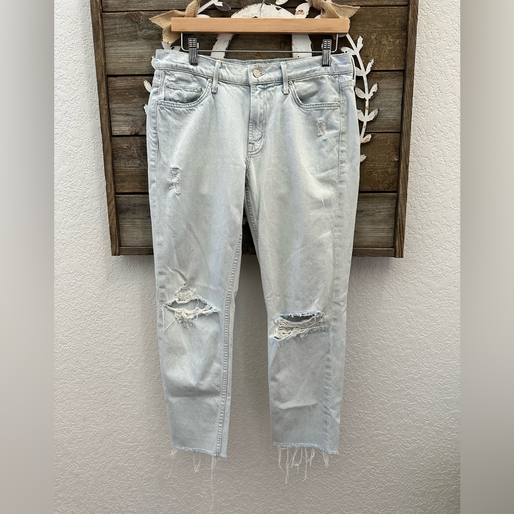 MOTHER the dropout fray Get Blondie lightweight cotton denim jeans size 28